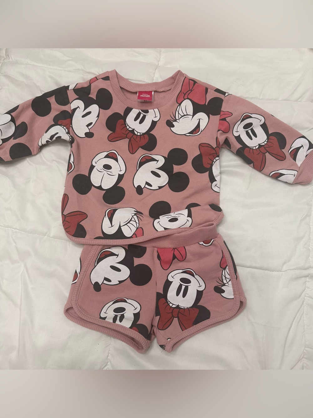 Girls Minnie & Mickey sweatshirt set